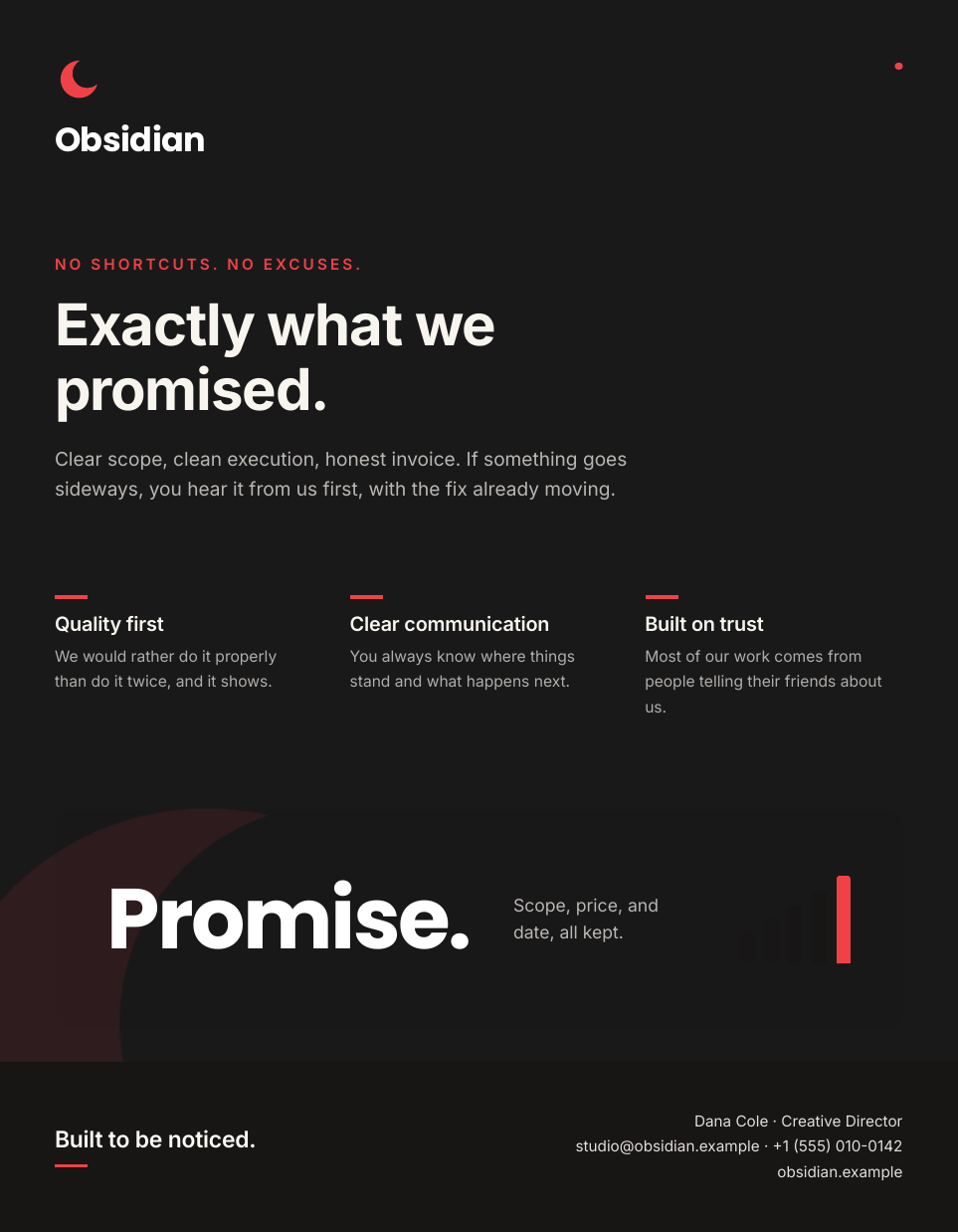 Obsidian flyer — generated by the engine